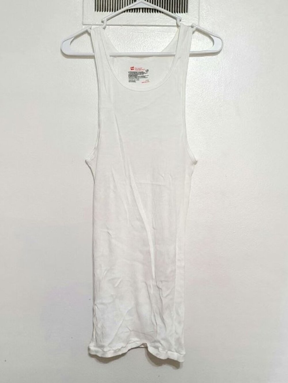 White Ribbed Tank Top